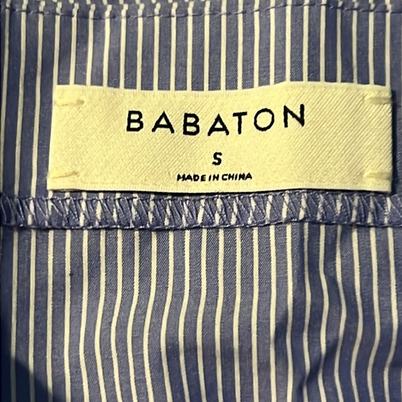 Aritzia Babaton Malik Off Shoulder Pin Striped Top - Picture 6 of 11